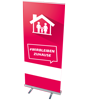Roll-Up Bannerdisplay (PVC-frei) mit Motiv WIR BLEIBEN ZU HAUSE 85 cm x 200 cm, inklusive Druck und Versand